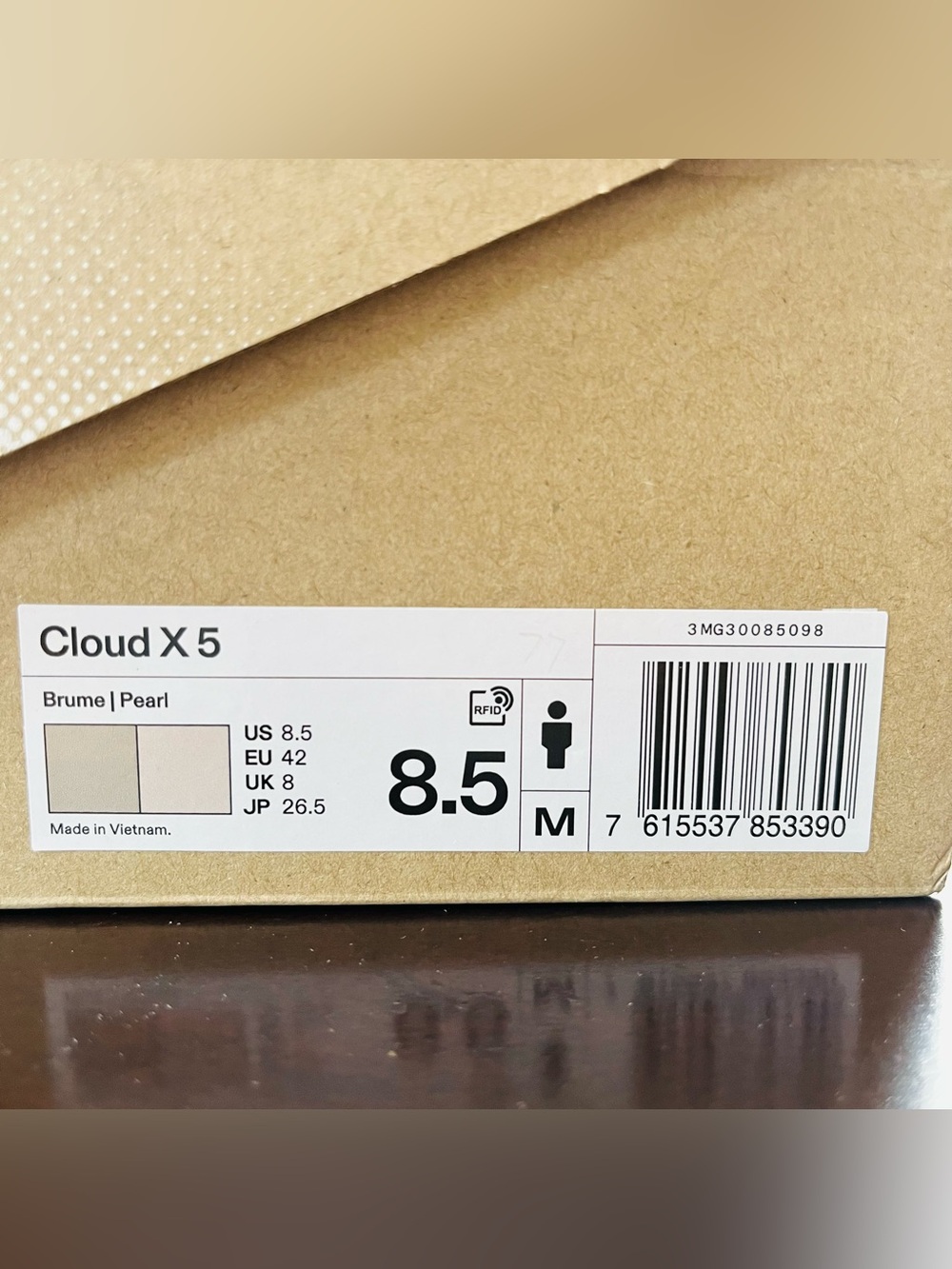On Cloud X 5 Men’s Running Shoes Brume/Pearl NEW Training Sneakers 3MG30085098 - Picture 7 of 8